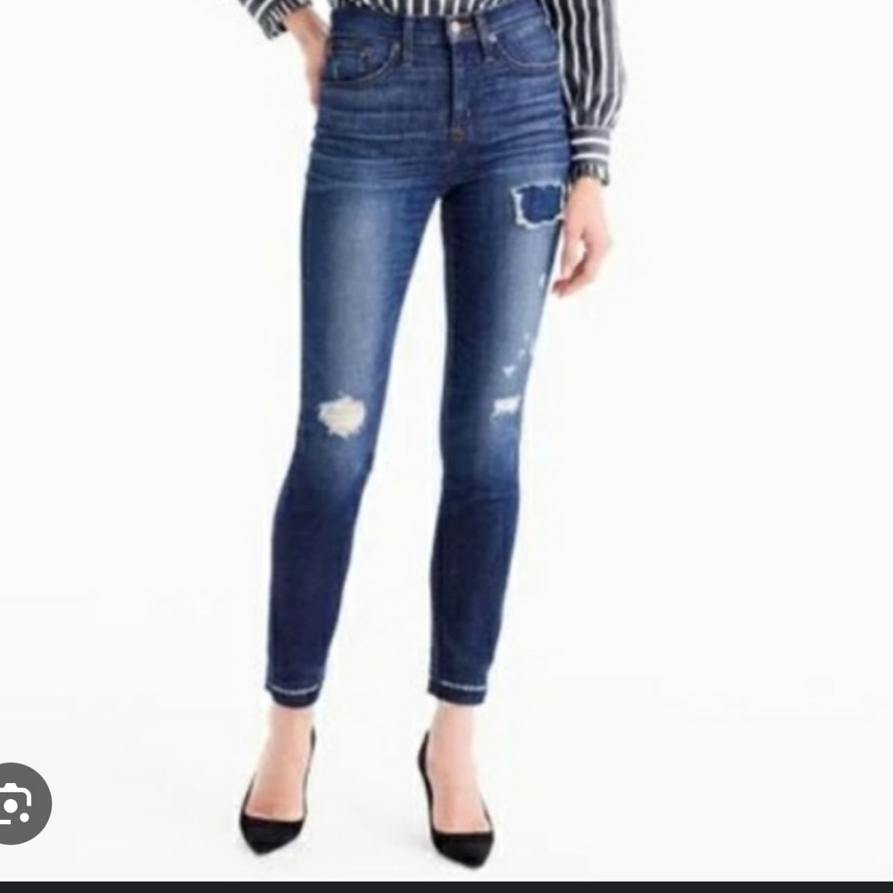 Jcrew distressed toothpick Jean TALL 29